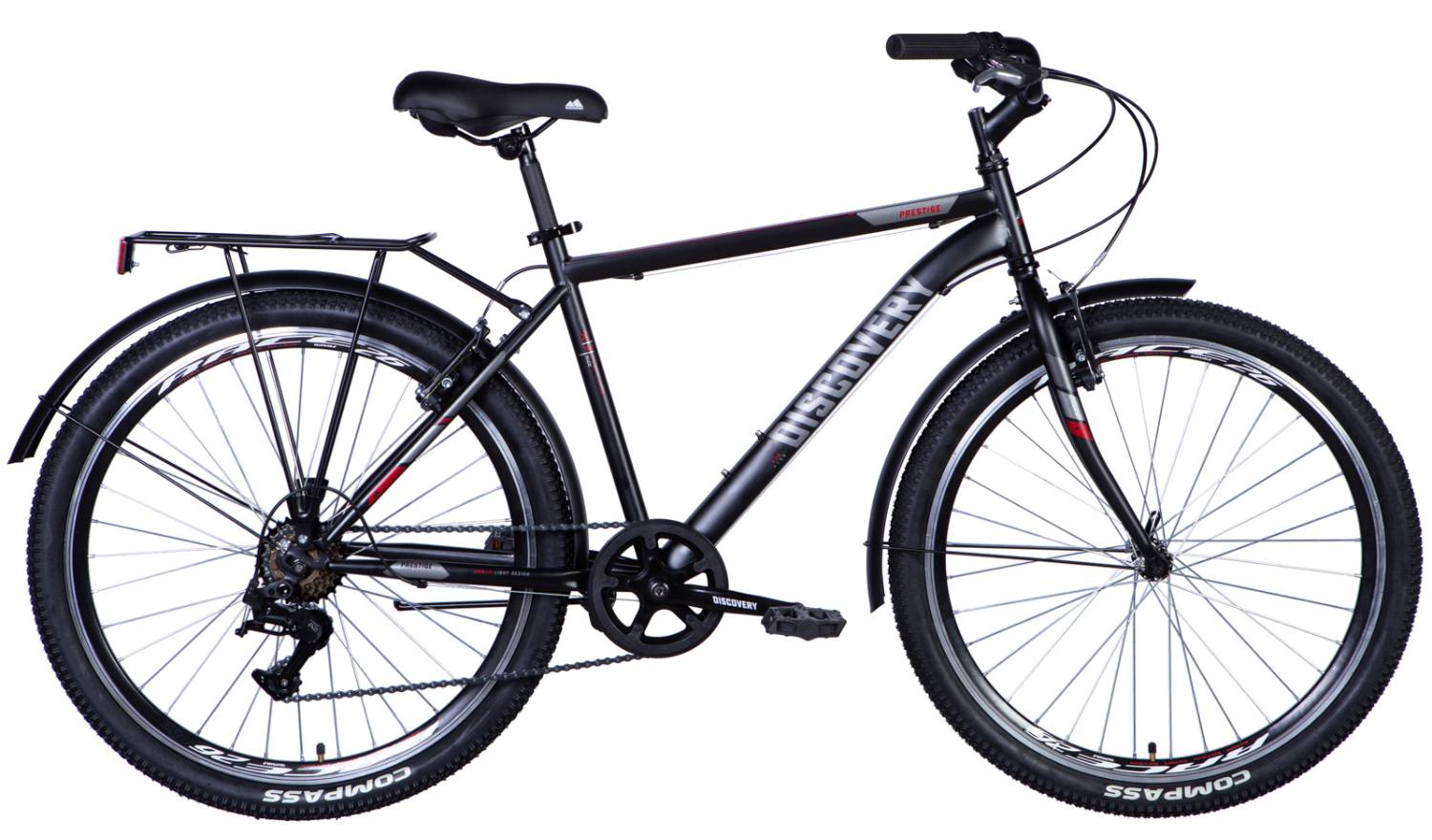 Фотография Велосипед Discovery PRESTIGE MAN 26" размер М рама 18" 2024 Черный